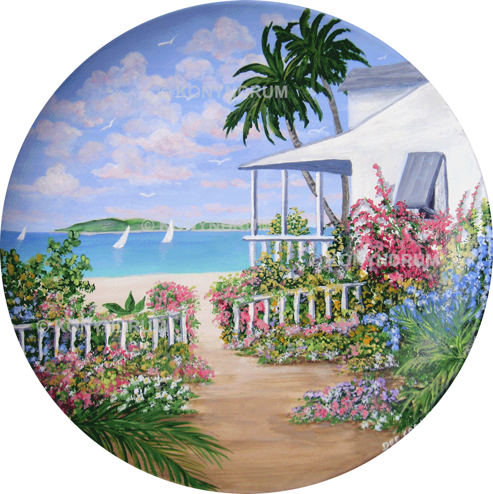 Sea Garden Plate - Sea (1731x1732), Png Download