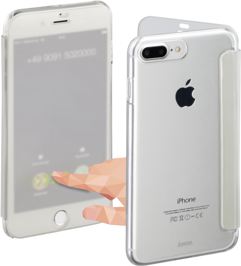"view" Booklet Case For Apple Iphone 7 Plus/8 Plus, - Hama View Booklet For Samsung Galaxy S8+ (1100x1100), Png Download