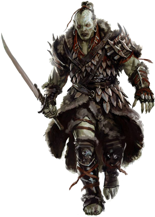 Samurai Transparent Orc Png - D&d Orc Warrior (660x889), Png Download