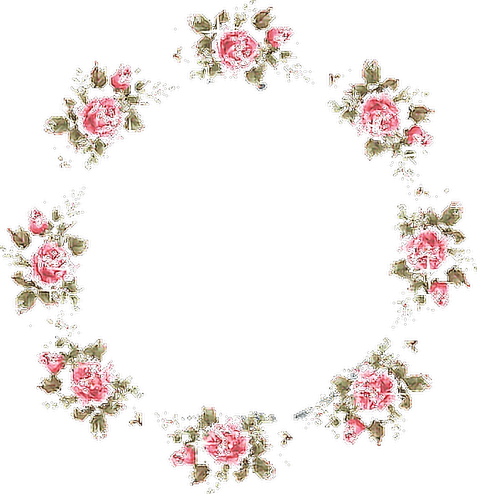 Frame Roses Flowers Aesthetic Tumblr - Flower (672x696), Png Download