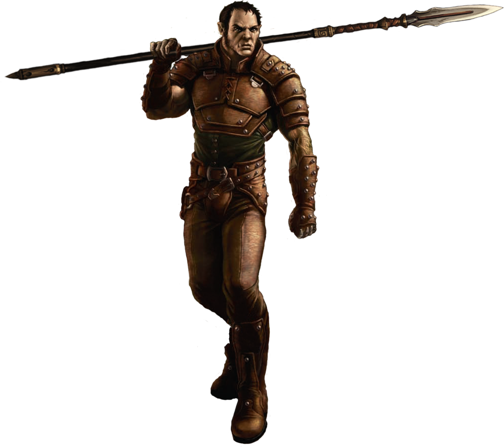Mountain Half-orc - Half Orc Fighter Dnd (996x884), Png Download
