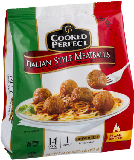 Cooked Perfect Meatballs, Italian Style, Dinner Size (600x600), Png Download