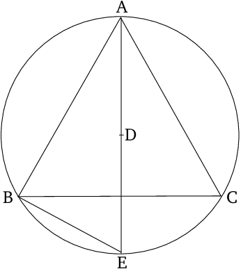 I Say That The Square On One Side Of Triangle Abc Is - Circle (346x387), Png Download