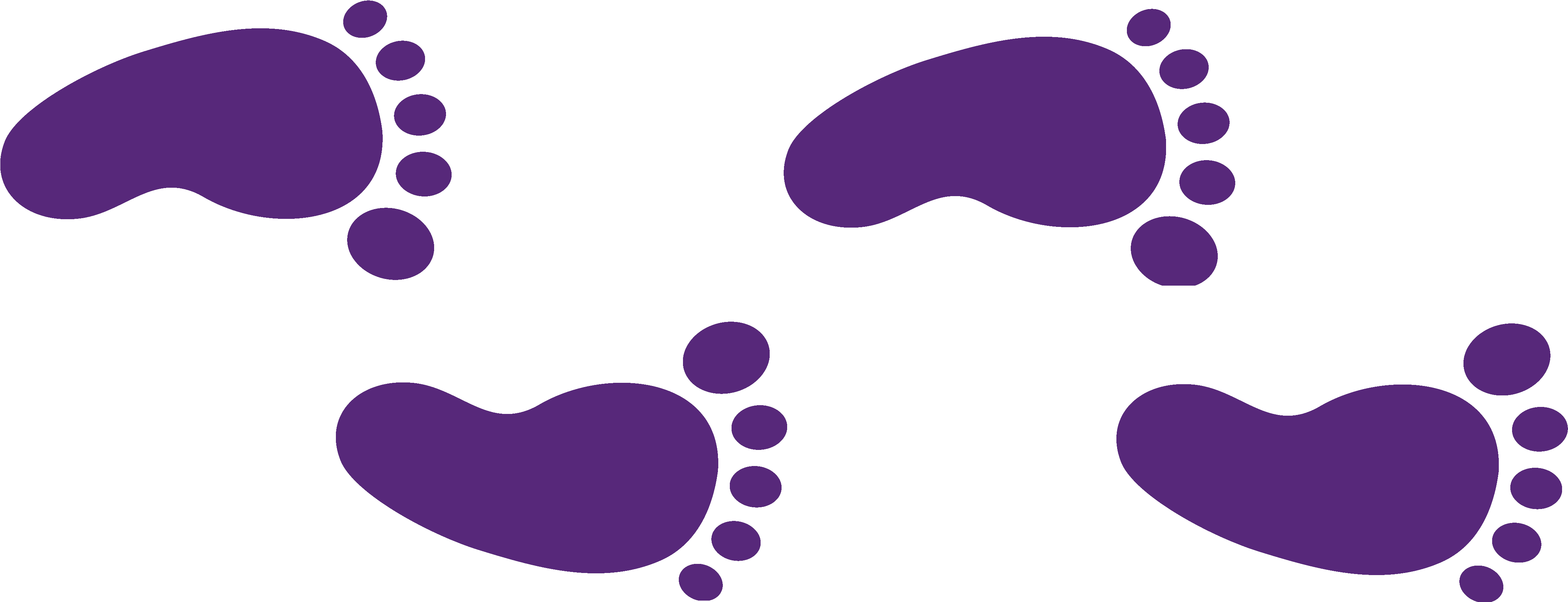 Walking Footprint Clip Art - Step By Step Clip Art (4536x1770), Png Download