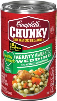 Healthy Request® Hearty Italian-style Wedding With - Campbell's Chunky Vegetable Soup (400x400), Png Download