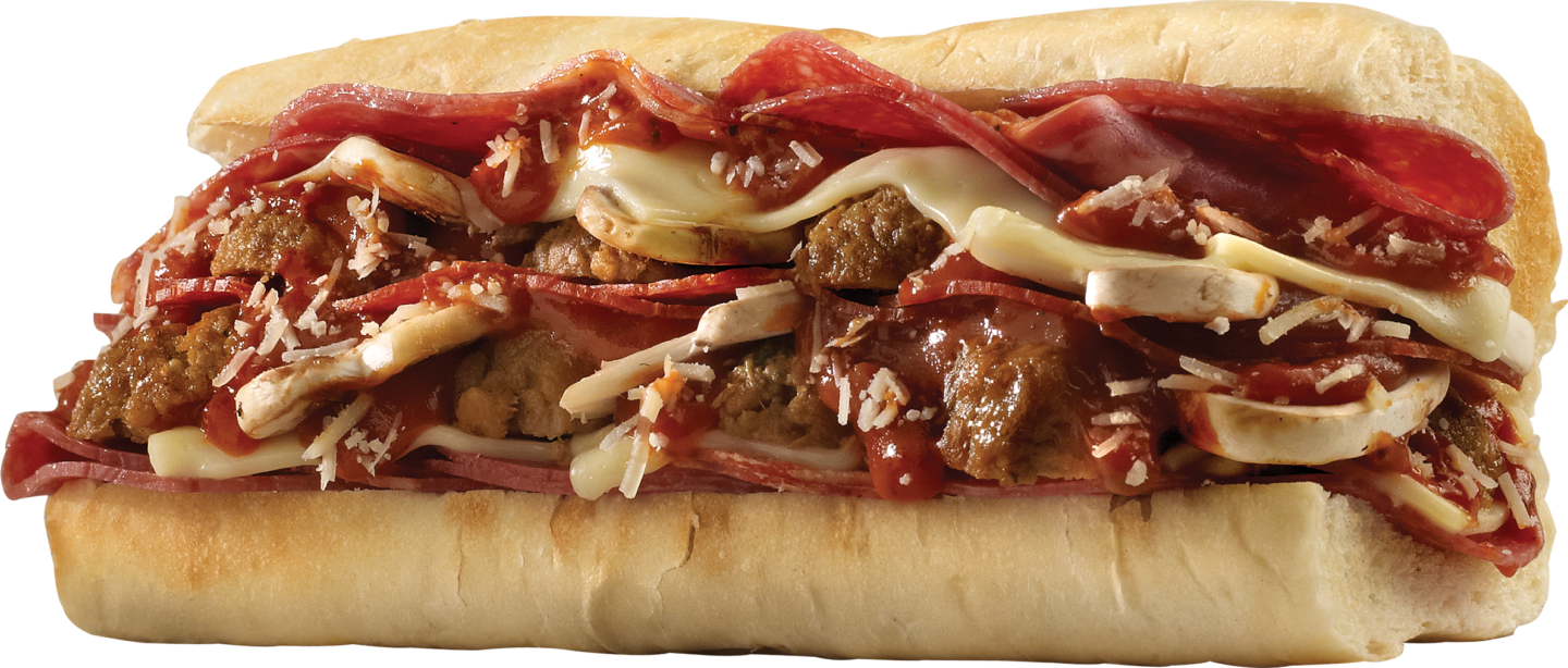 Which Wich Meatball Grinder Sandwich - Wich Grinder (1440x614), Png Download