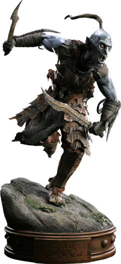 Black Orc Of Mordor Premium Format™ Figure - Black Orc Of Mordor (242x526), Png Download