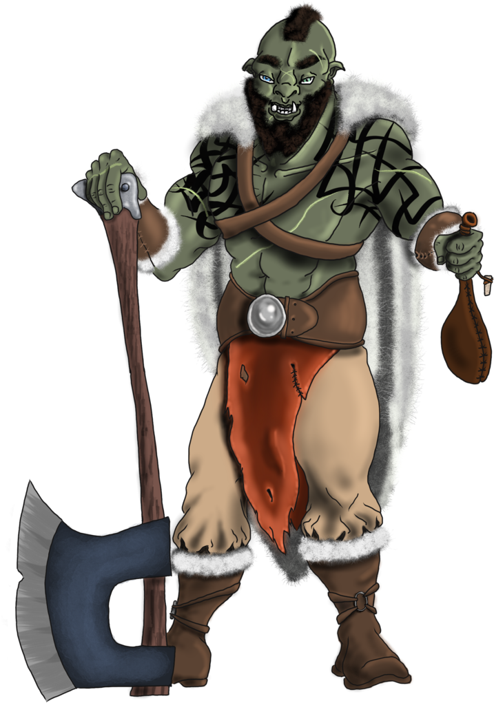 Orc Drawing Barbarian - Half Orc Barbarian Png (772x1034), Png Download