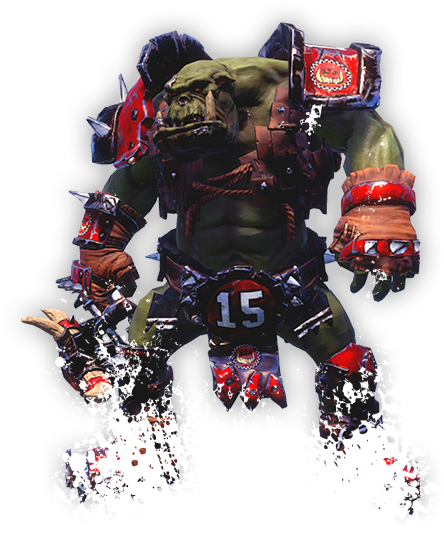 Blood Bowl 2 Black Orc (444x535), Png Download