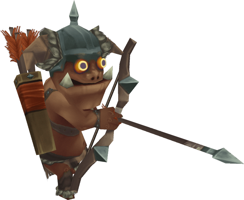 Low Poly 3d Model - Orc Archer Png (1024x1024), Png Download