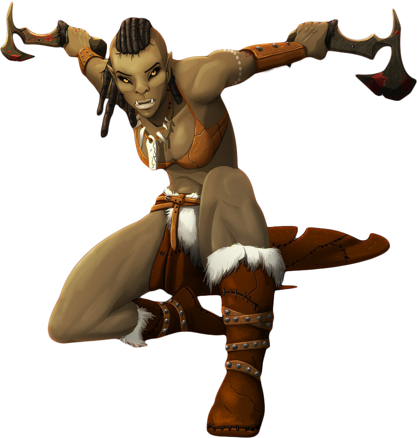 Orc Clipart She - Orc Female Png (827x872), Png Download