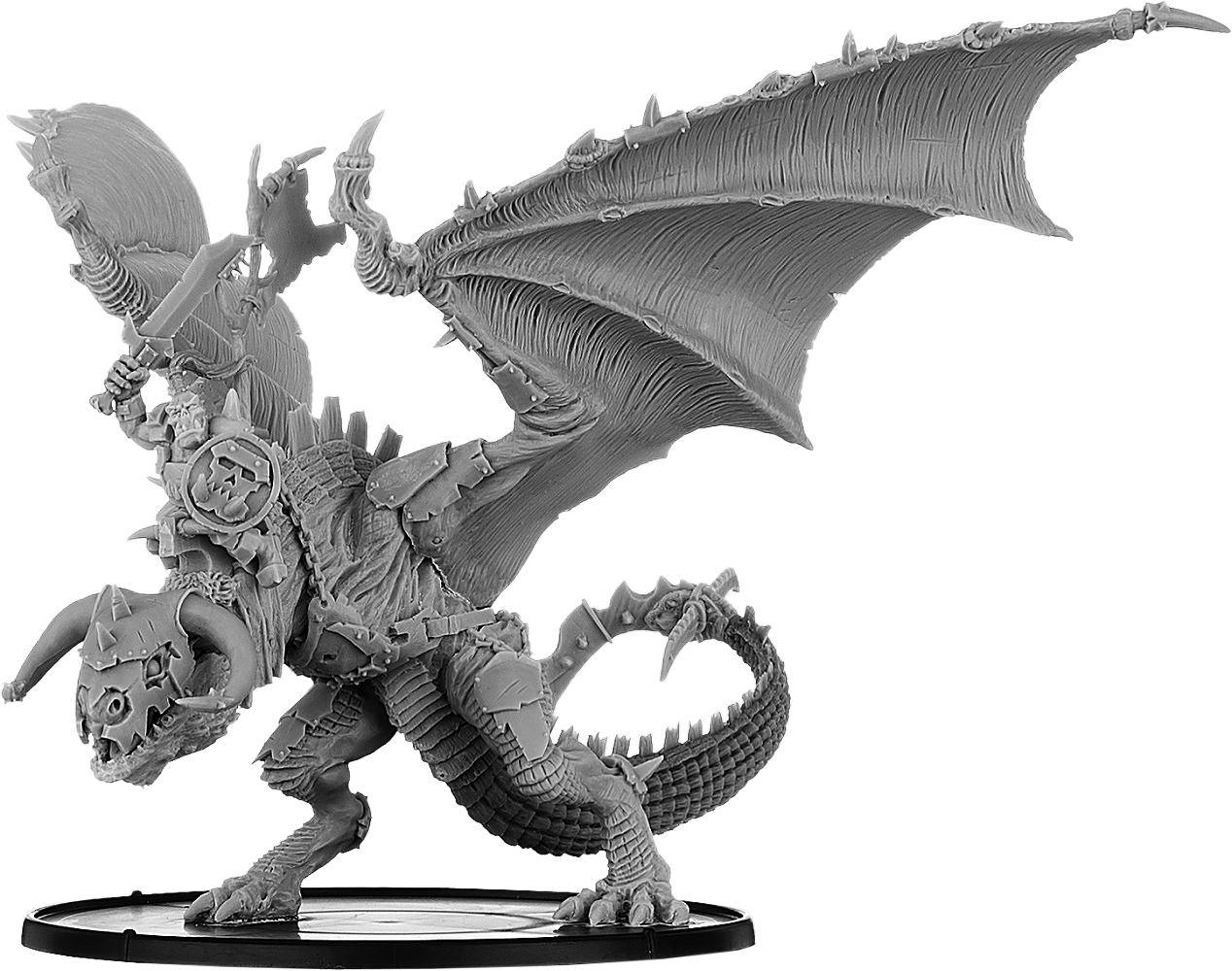 Grimbash, Orc Warlord On Wyvern - Orc Wyvern (1268x1000), Png Download