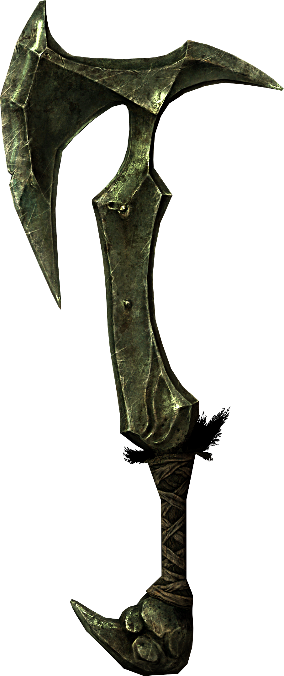 Drawn Orc Axe - Skyrim Orcish War Axe (906x2155), Png Download
