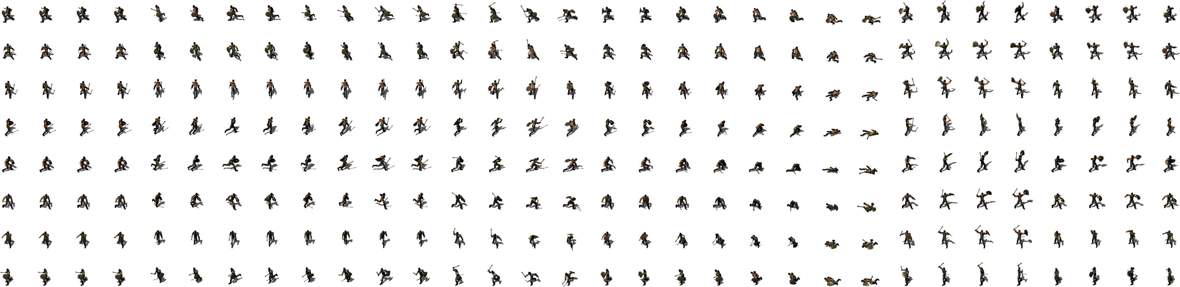 Orc Heavy 1 - Open Game Art Sprite Sheet (4096x1024), Png Download