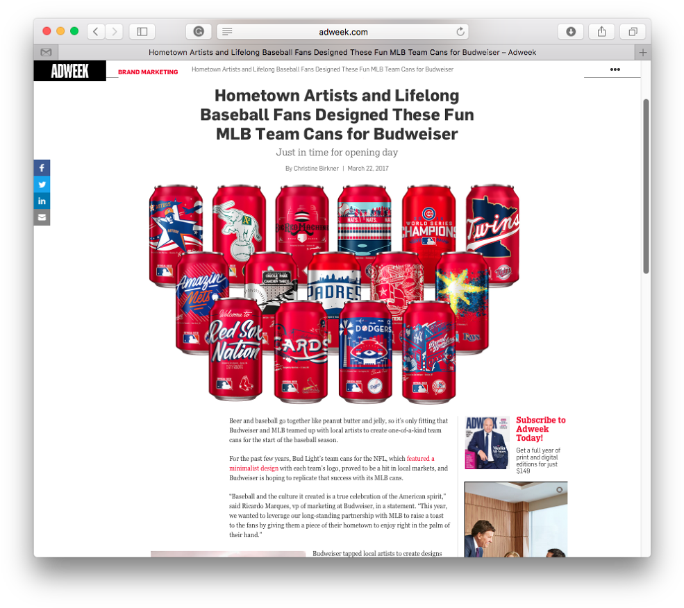 The Design Was Inspired On The Mets Uniform, The Lines - Budweiser Mlb (1000x887), Png Download