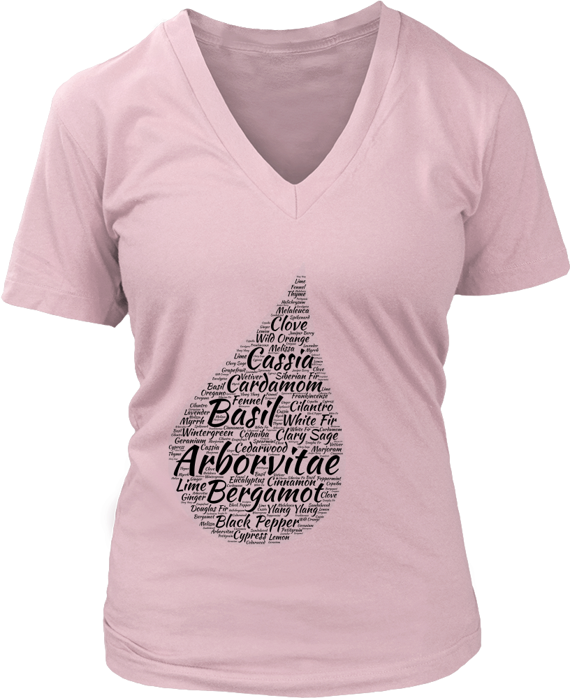 Essential Oil Drop Word Cloud V Neck T Shirt - Dogs - If I Can't Bring My Dog I'm Not Going Shirts (1000x1000), Png Download