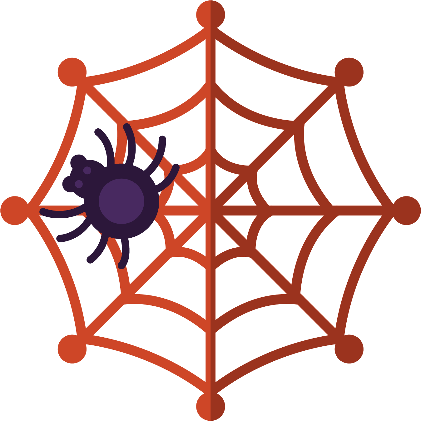 Cartoon Spiderweb Clipart - Spiderweb Clipart Black And White (1500x1500), Png Download