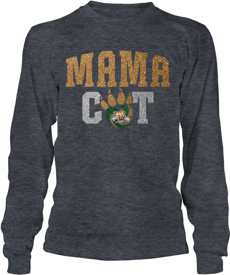 Mama Cat Paw Sparkle Hurricane Heart Ohio Bobcats Shirt - Mama Bird Illinois State (1000x1000), Png Download