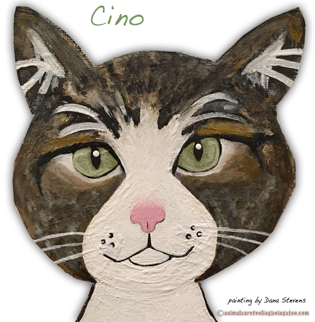 Cino Painting Edited Aafbt - Domestic Short-haired Cat (627x642), Png Download