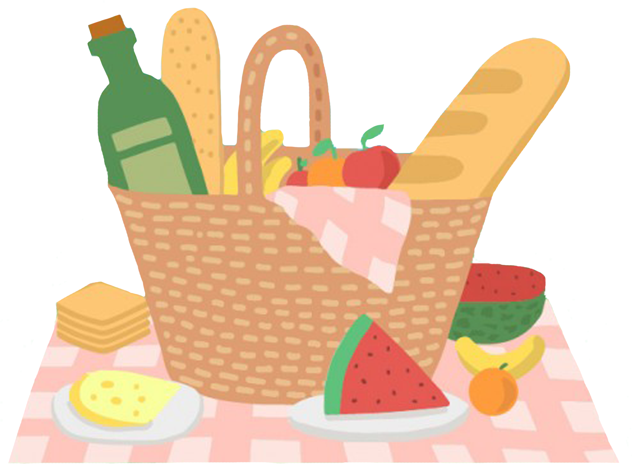 How To Survive The Kid - Picnic Basket Illustration (2101x1566), Png Download