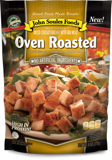 6oz Refrigerated - John Soules Oven Roasted Chicken (388x552), Png Download