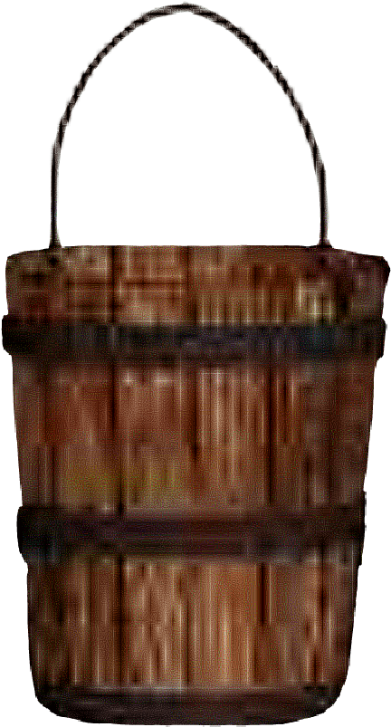 Wood Wooden Well Water Bucket Pail Brown Tan Black - Picsart Png Water Backet (958x1184), Png Download