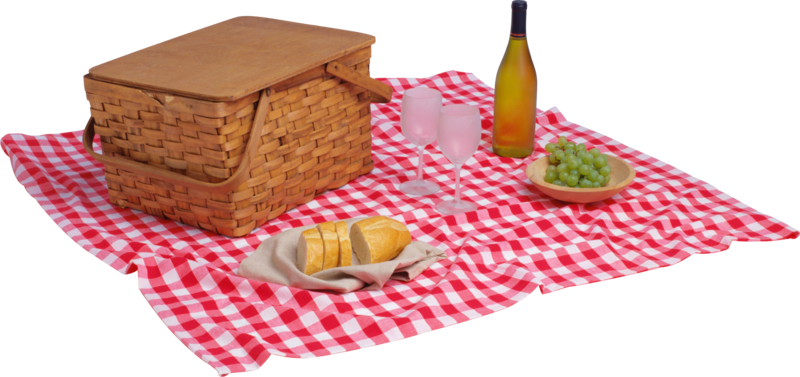 Publicat De Eu Ciresica La - Picnic Basket And Blanket Png (800x377), Png Download
