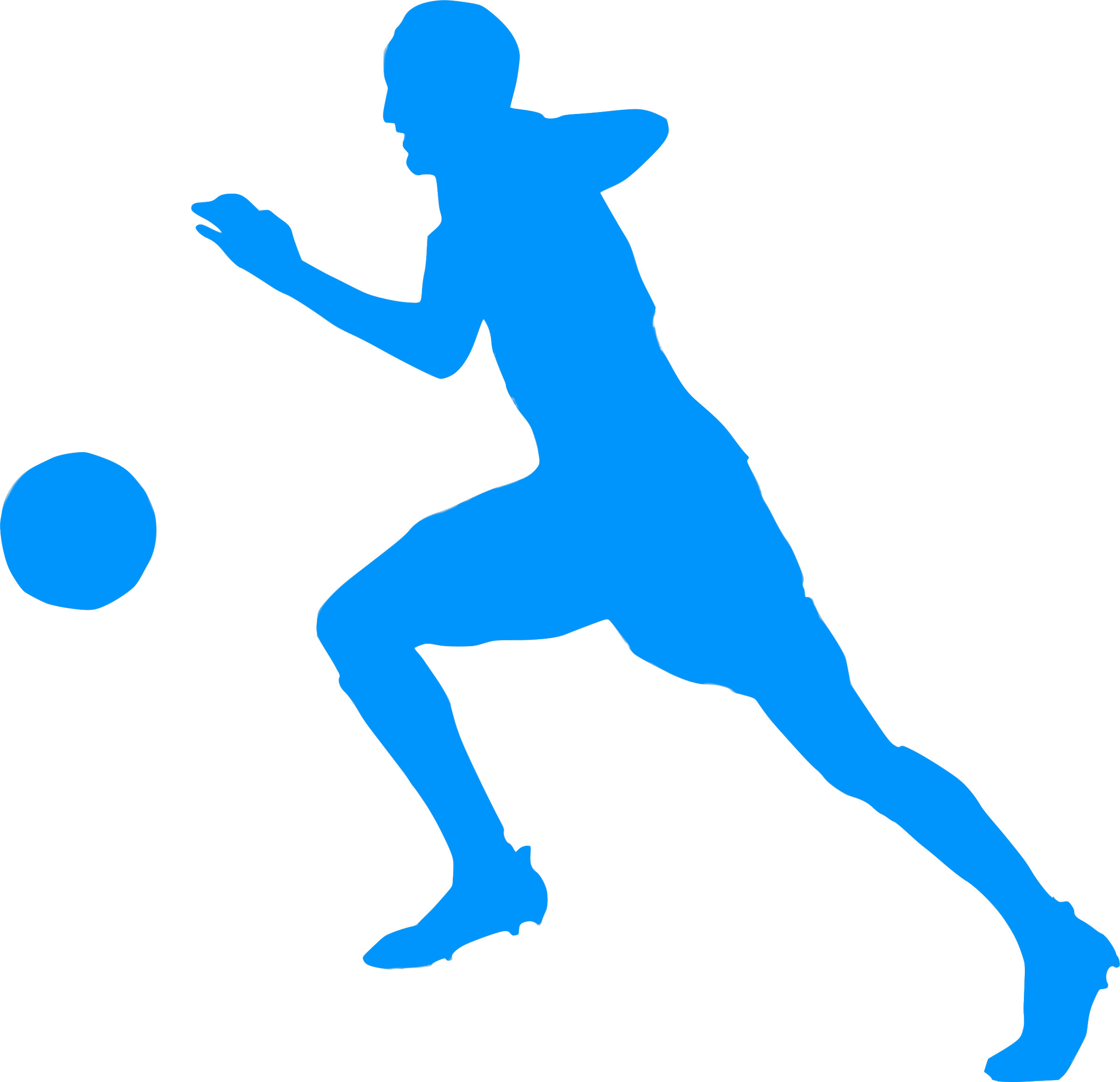 This Free Icons Png Design Of Silhouette Football 03 (2400x2319), Png Download
