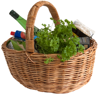 Shopping Baskets - Basket (400x392), Png Download