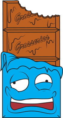Crusty Chocolate Bar Blue - Grossery Gang Crusty Chocolate Bar (400x400), Png Download