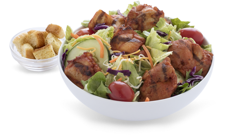 Roasted Chicken Bites™ Salad Under 500 Calories - Grilled Chicken Salad Bojangles (460x345), Png Download