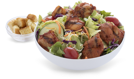 Download Roasted Chicken Bites Salad Under 500 Calories Grilled Chicken Salad Bojangles Png Image With No Background Pngkey Com