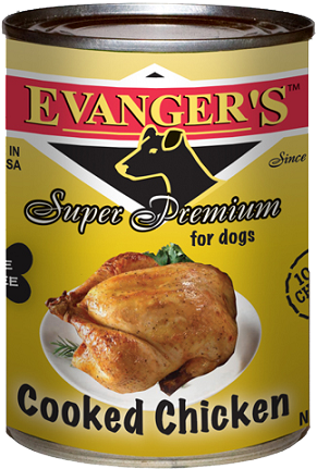 Evanger's Super Premium Organic Cooked Chicken Can - Evanger's Grain-free Chicken Canned Dog & Cat Food, (360x450), Png Download