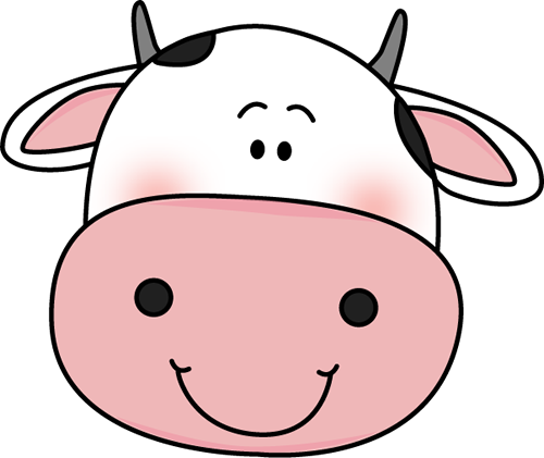 Cow Head Clipart Black And White Clipart Panda Free - Cow Head Clip Art (500x421), Png Download