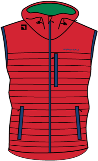 Chaleco Trangoworld Kerbo Rojo Fuego/azul Monaco - Wall Bars (399x552), Png Download