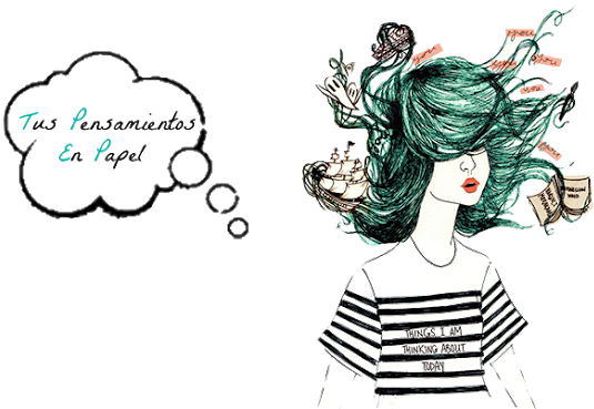 Tus Pensamientos En Papel - Cartoon (920x368), Png Download