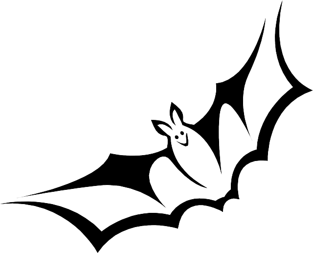 Bat, Outline, Silhouette, Bird, Animal, Mammal - Bat Clip Art (640x517), Png Download