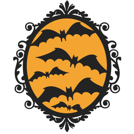 Halloween Bat Frame Svg Scrapbook Cut File Cute Clipart - Scalable Vector Graphics (432x432), Png Download