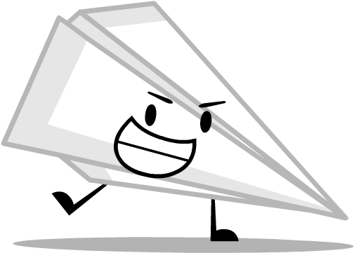 Paper Airplane - Object Overload Paper Airplane And Toothy (550x400), Png Download