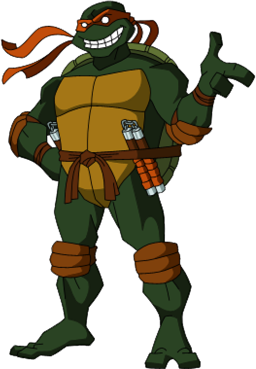 Tmnt Png Clipart - Michelangelo Raphael Teenage Mutant Ninja Turtles (538x772), Png Download