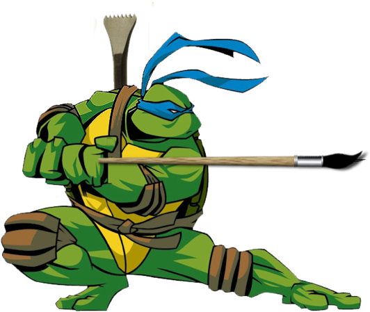 Da Vinci By Midnightmagnificent On Deviantart - Leonardo Ninja Turtle No Background (900x675), Png Download