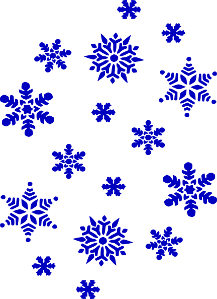 Clipart Snowflake Navy Blue - Black And White Snowflake Clipart (432x594), Png Download