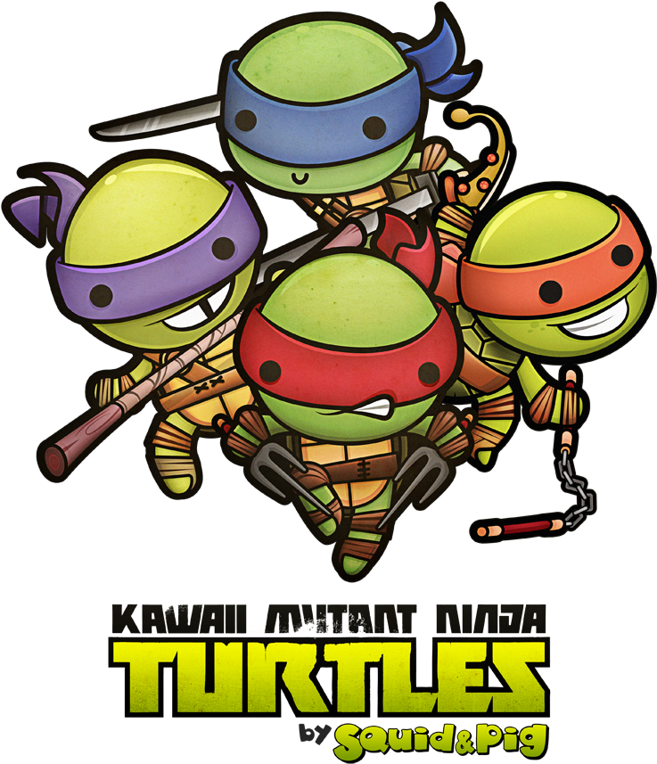 Ninja Turtles Clipart Kawaii - Teenage Mutant Ninja Turtles City Drawing (900x936), Png Download