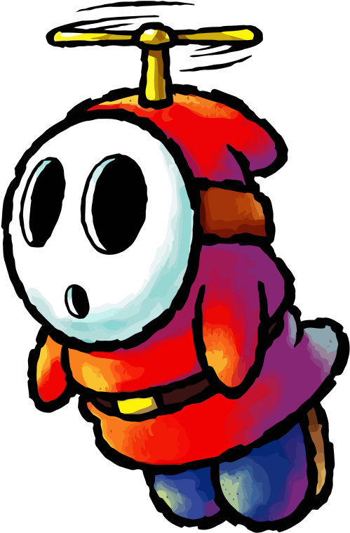 Fly Guy Png - Shy Guy Mario Bros (520x782), Png Download