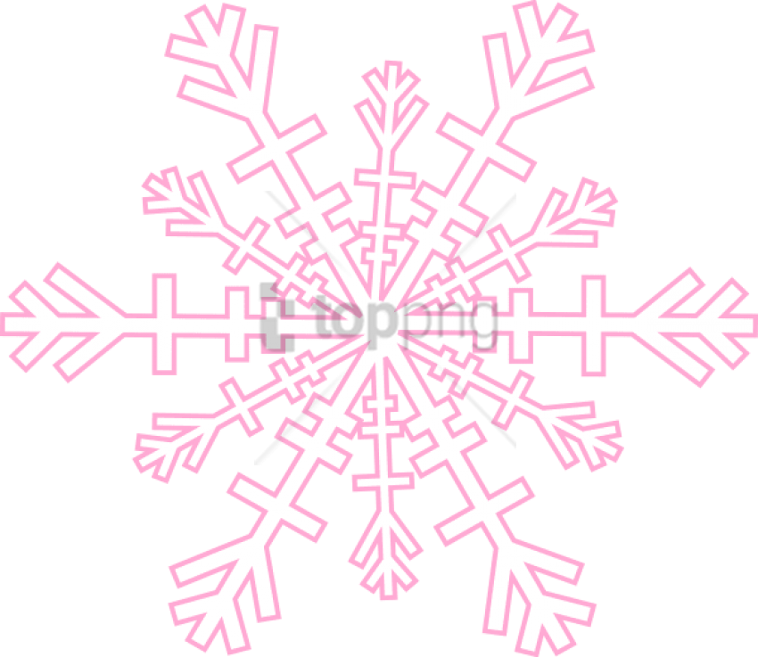 Snowflake Clipart Light Pink - Pink Snowflake Black Background (600x520), Png Download