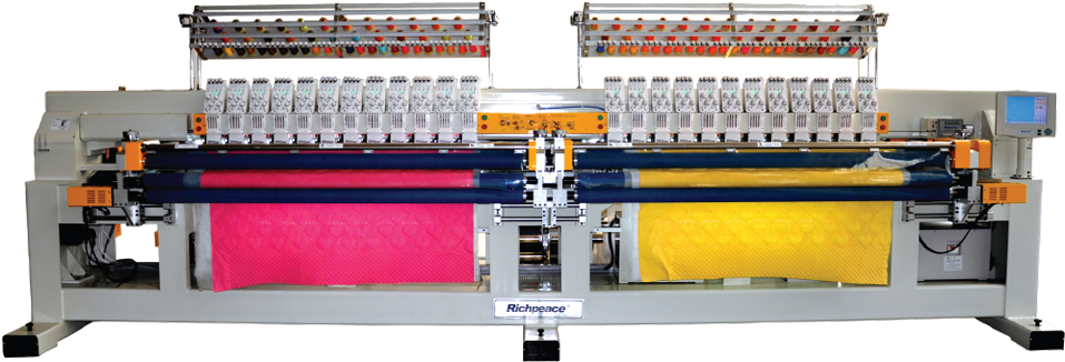 Richpeace Computerized Multi-color Double Roll Quilting - Embroidery (1000x650), Png Download