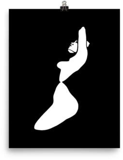 Printed Watercolor Hot Girl Poster Of A Sexy Naked - Figure Skating (480x480), Png Download