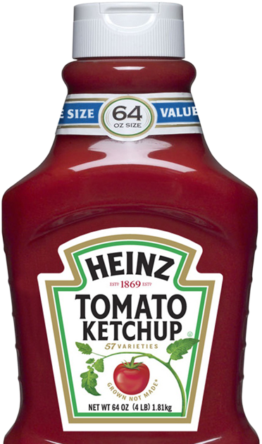 Heinz Ketchup Label (372x630), Png Download