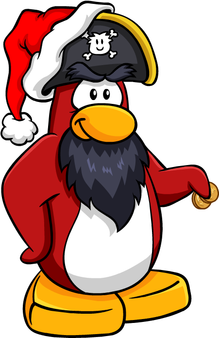 Rockhopper Christmas - Club Penguin Rockhopper Christmas (583x731), Png Download