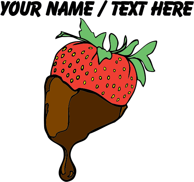 Personalized Chocolate Covered Strawberry Pajamas - Strawberry Dipped In Chocolate Throw Blanket (700x700), Png Download